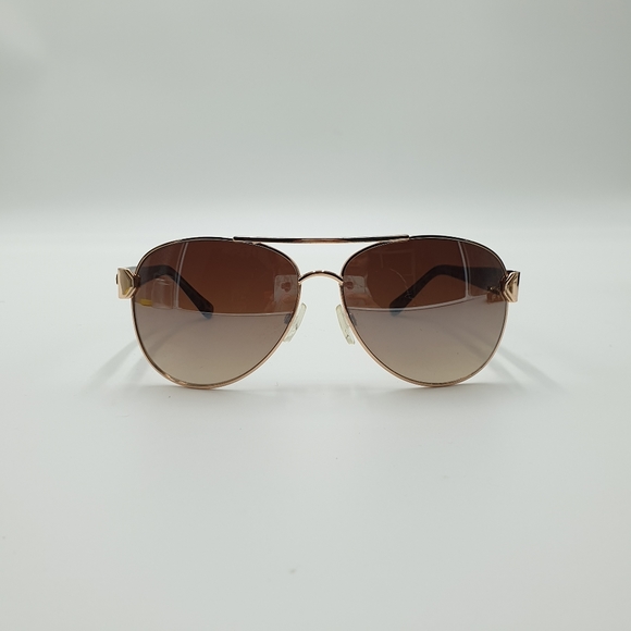 ⬇️$40⬇️Forielli Brown Lens Gold tone Metal Aviator Sunglasses Rome - Picture 2 of 16